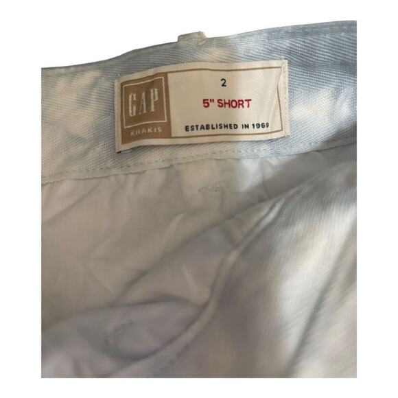 Gap Khakis White & Blue Tie Dye 5" shorts Size 2 - Picture 3 of 3